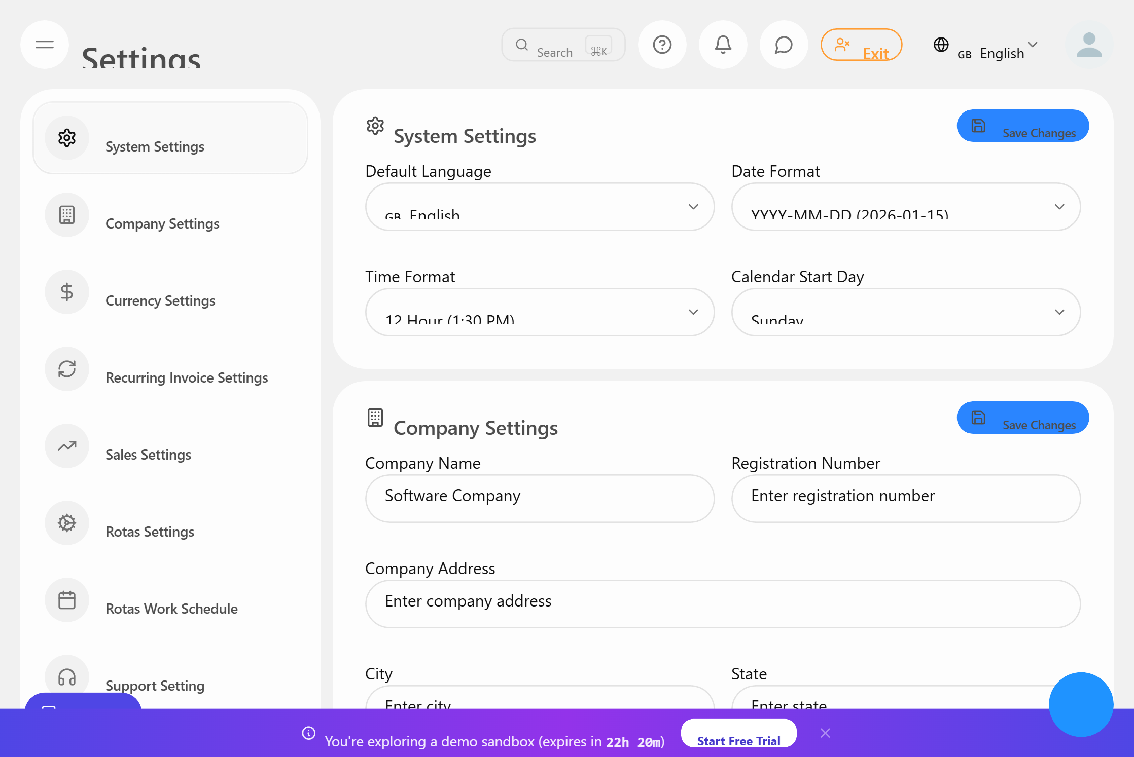 System Settings - Mewayz